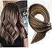TheFashionWay Brazilian Human Hair Extensions 20Pcs/Pack 16-24 inches Tape in Silky Straight Weft Remy Virgin Hair