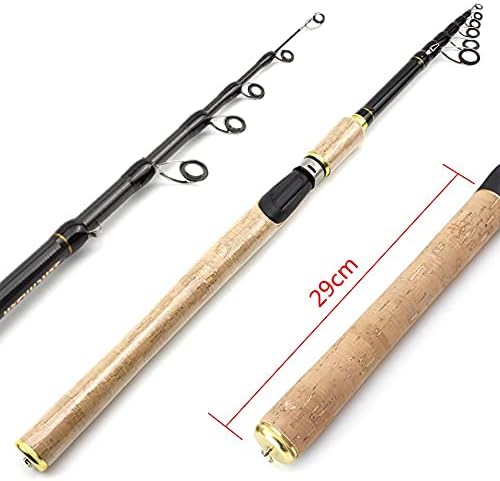 1.8m 2.1m 2.4m 2.7m スピニングロッド カーボン伸縮式釣り竿 ルアーロッド