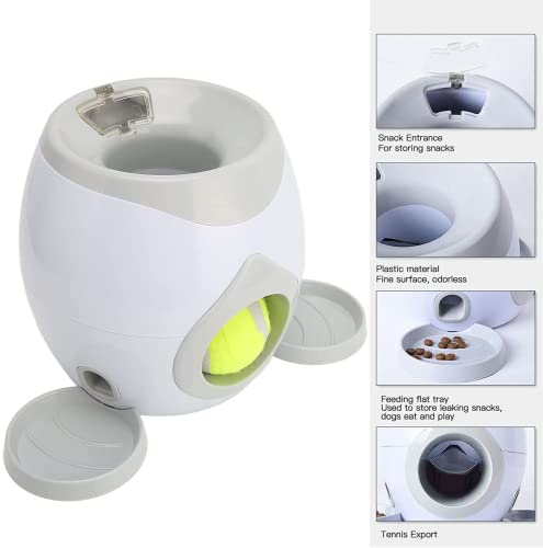 Loboy Dog Automatic Ball Launcher Interactive Toy Dog Fetch Toy With 2 Tennis Ball Throwing Game Food Reward Machine For Dogs With Feeding Flat Tray For Dog Puppy #TOP5