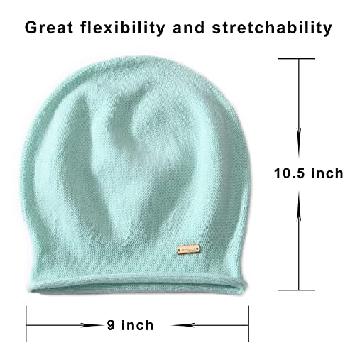 Image of jaxmonoy Cashmere Slouchy Knit Beanie Hat for Women Winter Soft Warm Ladies Wool Knitted Skull Beanies Cap