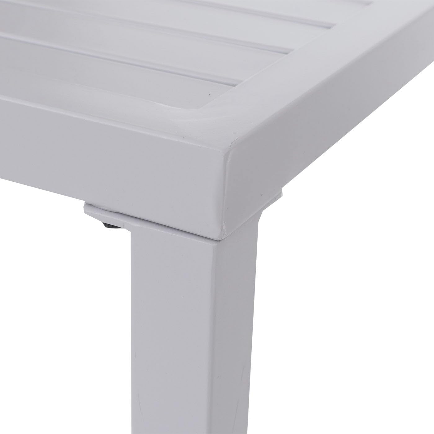 Mendler HWC-P91 - Mesa alta (metal, 105 x 130 x 65 cm), color gris claro