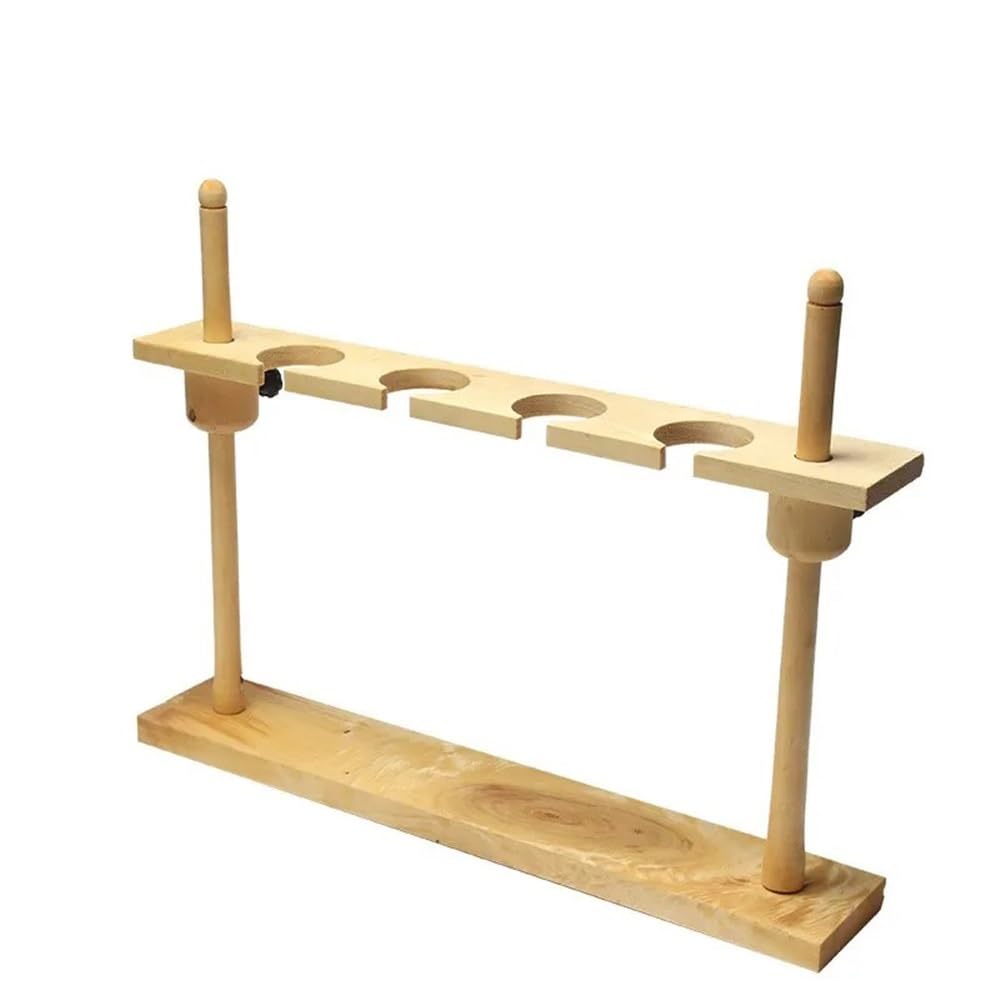Holz-Separatory Stand Rack 4 Löcher Laborbedarf 125/250/500ml(For 125ml)