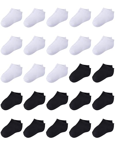 Image of Duufin Toddler Socks 25 Pairs Ankle Socks for Toddler Kids Baby Boys Girls
