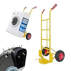 Avilia - Carrello con Ruote Portatutto in Acciaio da 200Kg per Trasporto Sicuro di Carichi Voluminosi, con Maniglie Antiscivolo, Ruote e Struttura Compatta Maneggevole (Giallo)