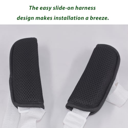 Image of 2 Pack Seat Straps Shoulder Pads,Pushchair Strap Shoulder Covers,Soft Seat Strap Pads for Pushchair, Stroller,High Chair(Black)