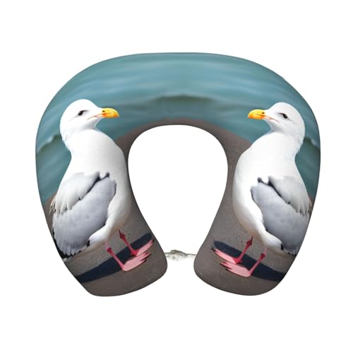 Almohada de espuma viscoelástica para viaje U miniatura 1