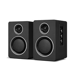 Computer Speakers for Desktop PC, Active Bookshelf Speaker with 3‘’ Carbon Fiber Woofer and Silk Film Tweeter ,Supports Bluetooth 5.3, USB-C, AUX/RCA Input for Record Player TV – Black Stereo Set - Les Beatles, Paul McCartney, John Lennon, RIngo Starr, George Harrison