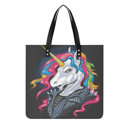 Sac à main licorne punk grand format femme pour ne plus manquer de place en voyage