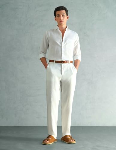 Image of Arrow Solid Slim Fit Formal Shirts for Men - Full Sleeve Shirt for Man