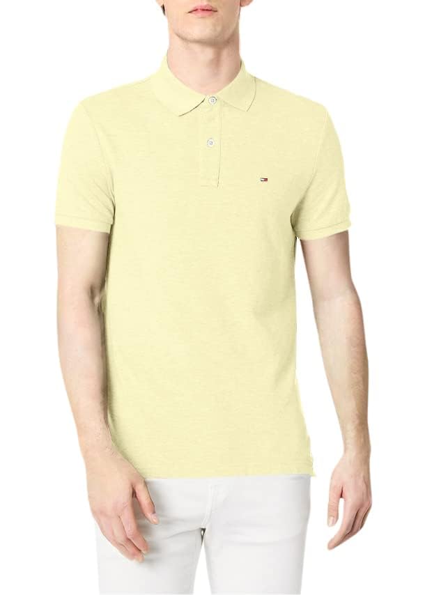 Image of Tommy Hilfiger Mens Short Sleeve Cotton Pique Polo Shirt in Regular Fit