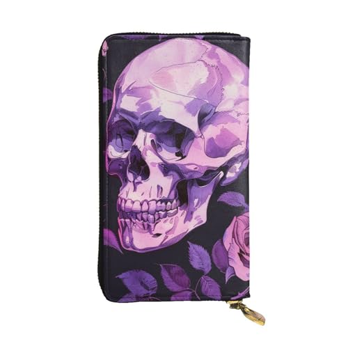 Portefeuille cuir femme zippé anti-perte pour téléphone