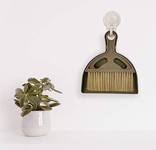 Small Broom And Dustpan Set Mini Dustpan And Brush Set Hand Broom Cute Little Whisk Dust Pan And Brush Set For Camping,Keyboard,Table,Desk,Window Gaps,Small Messes, Kids,Cat,Dog （Brown） #TOP5