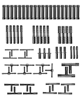 Xibao Universal Automotive Schlauch,Hochleistungs-Silikon-Vakuumschlauch-Set,Wischwasserschlauch Reparaturset,Geeignet für Scheibenwaschanlage die Meisten Windschutzscheibenwischer-Düsen (64PCS)