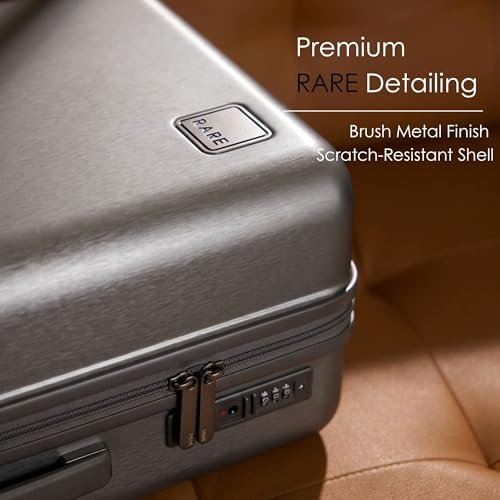 Image of Rare Tony Medium Size Dark Grey Hard Trolley Bag Polycarbonate Antiscratch Travel Suitcase with 8 Silent Wheels and a Sturdy TSA Lock - Luggage for Men & Women