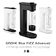 GROHE Blue Fizz, Wassersprudler Starter Set (mit CO2-Füllstandsanzeige, 3 einstellbare Sprudel-Stufen, ohne CO2 Flasche, 1x 0,85l Wasserflasche + Reinigungspulver), schwarz, 31947K00