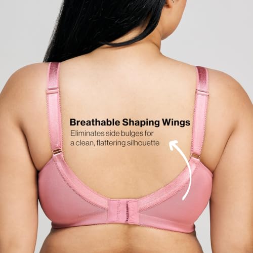 Image of NYKD NYB033 Nylon Blend Non Padded Non Wired Lace Full Coverage Bra No Bulge Wide Straps (Plus