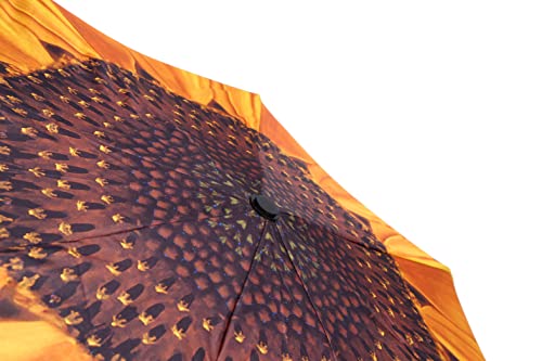 Oursky Umbrella Windproof Travel Umbrella - Compact Folding Portable Umbrella With Sunflower Pattern - Golf Umbrella For Rain Sun Men And Women Outdoor, Wedding, Gifts - Yellow #TOP5