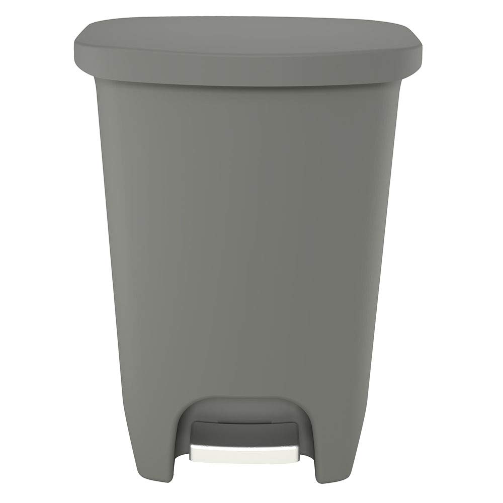 GladGLD-74055 Extra Capacity Plastic Step Trash Can with Clorox Odor Protection of The Lid | Fits Kitchen Pro 20 Gallon Waste Bags, Matte Gray