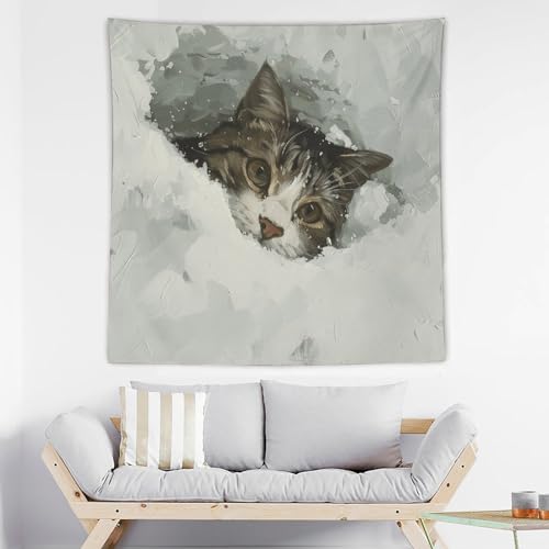 Tapisserie murale amusante et artistique en tissu pour salon moderne
