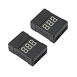 2PCS 2in1 1-8s Lipoバッテリー電圧テスター、RC低電圧ブザーアラーム、1-8s Lipo/Li-ion/LiMn/Li-Fe用バッテリーモニターチェッカーテスター、電磁アクセサリー