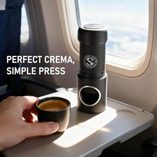 Image of STARESSO 2026 Travel NS Portable Espresso Machine, Manual Coffee Maker Compatible Original NS Capsules, Small Handheld for Home Travel Camping Office, Non-Electric