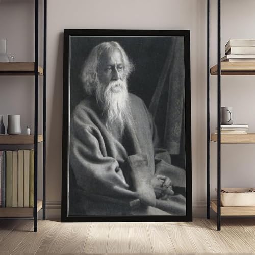 Toile Rabindranath Tagore cadre suspendu décoration murale salon - 4