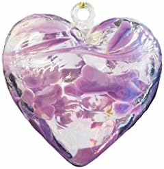 February Birthstone Glass Heart - Amethyst