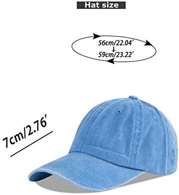 Miniatura 6 de LANGZHEN Gorra de béisbol unisex 100% algodón, para hombres y mujeres, de mezclilla lavada, ajustable, sombrero de papá