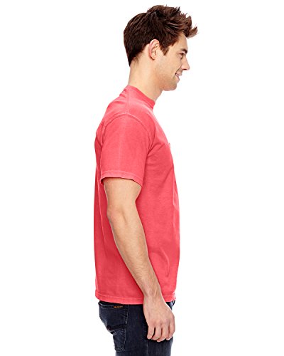 Comfort Colors 6.1 oz. Garment-Dyed Pocket T-Shirt, XL, NEON RED ORANGE