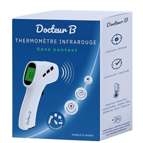 Thermomètre infrarouge frontal de précision clinique appareil de mesure sans contact fiable