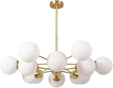 Moderne Kupfer Pendelleuchte Glaskugel Kronleuchter Sphärisch Hängelampe Glas Ball Lampenschirm Hängeleuchte Wohnzimmer Schla