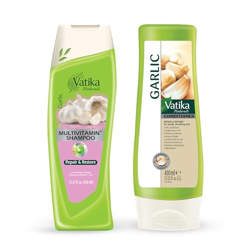 Vatika Naturals Garlic Shampoo & Conditioner Combo, Anti-Fri