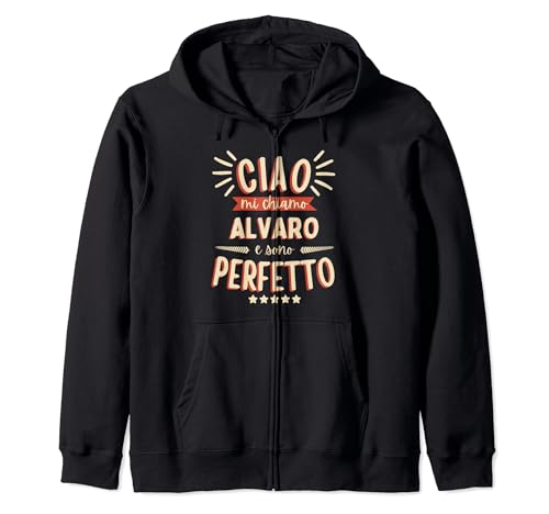Alvaro Idea Regalo Personalizzata Nome Divertente Sudadera con Capucha