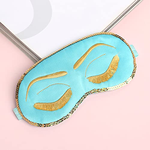 Babeyond Sleeping Eye Mask For Women Cute Eye Mask Sleeping Beauty Eye Mask Eye Cover Mask Sleep Mask (Blue) #TOP4