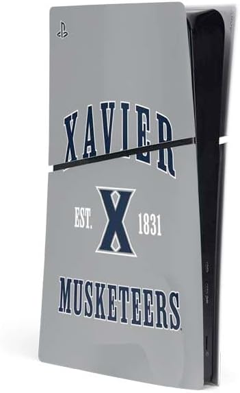 Skinit Decal Gaming Skin Compatible with PS5 Slim Digital Edition Console - Officially Licensed Xavier University Musketeers Est 1831 Design