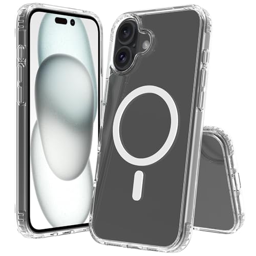 �Ή� iPhone 16 Plus �P�[�X �J�o�[ �����V�F�� MagSafe�Ή� 3�{�ČRMIL�K�i ���΂ݖh�~ ���C�����X�[�d �ϏՌ� ���h�~ �y�� �}�O�l�b�g�X�}�z�P�[�X �X�g���b�v�����\ Qi2.2�Ή� �ő�25W�����[�d ��Phone16�v���X