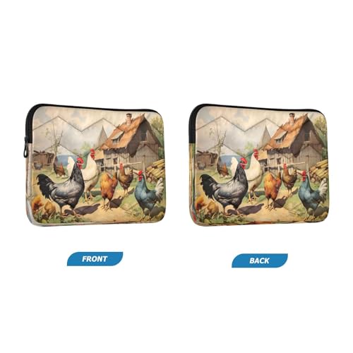 Funda para portátil Farmhouse Roosters 13-14 pulgadas miniatura 2