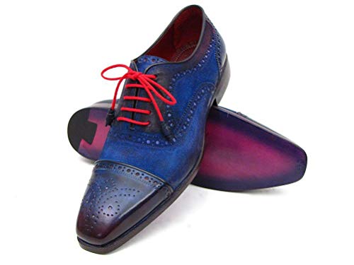 Chaussures Oxford Captoe en daim bleu Paul Parkman, l'excellence artisanale en 42 2/3 - 3