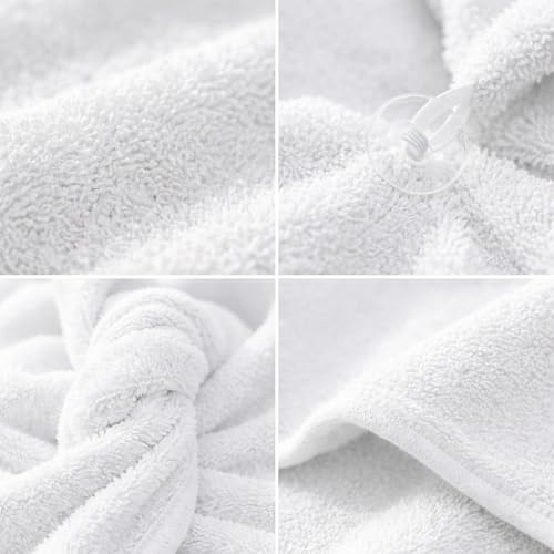 Seritaine 100% Turkish Cotton Hair Towel Wrap 2 Pack – Oeko-TEX Certified Quick Dry Turban for Wet Hair – Soft, Absorbent, Gentle on Curly & Long Hair – 10x26 Inch