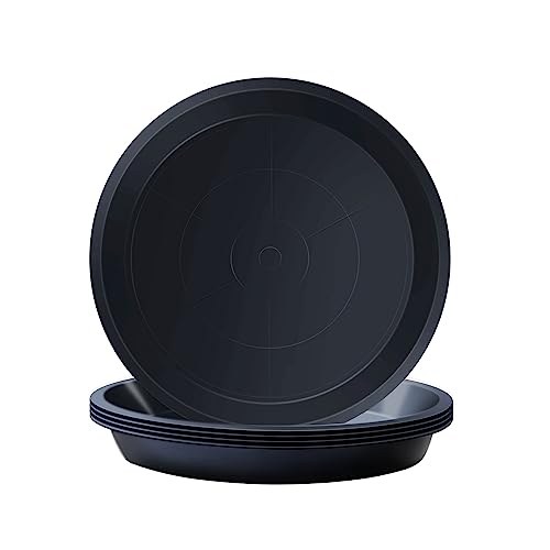 Kunjocy Pack of 5 Black Plant Pot Saucers