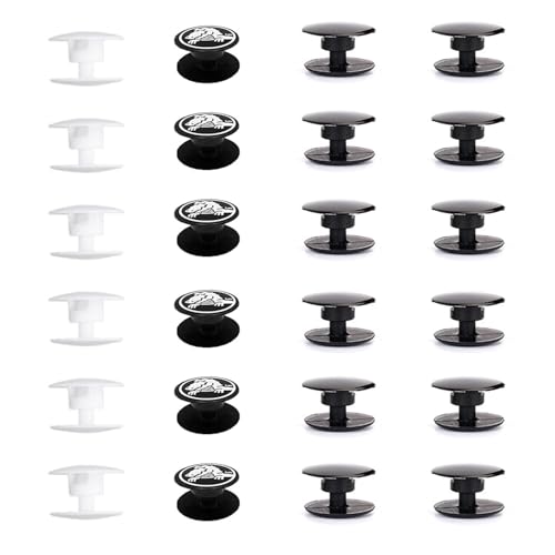 COZERI Lot de 24 boutons pour Crocs - Clous de chaussures de 16 mm de diamètre - Rivets et broches en plastique pour Crocs et chaussures similaires - Boutons de rechange pour réparation et décoration
