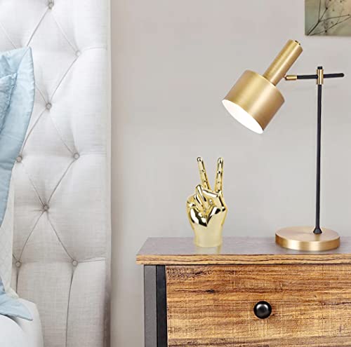 Peace Sign Gesture Statue Gold Decor, Modern Resin Sculpture Home Accents For Living Room Bedroom Coffee Table, Desktop, Bookshelf #TOP3