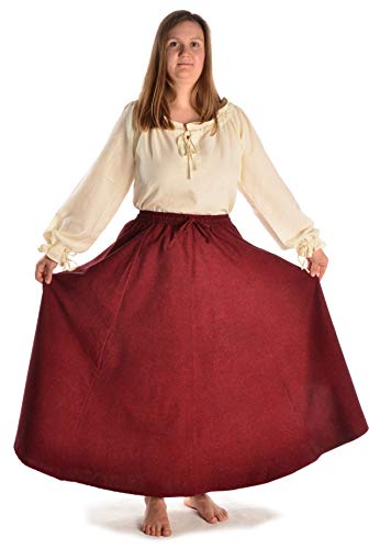 Preisvergleich Produktbild HEMAD Mittelalter Rock Duzabel aus Baumwolle Rot XXL / XXXL Gewandung LARP