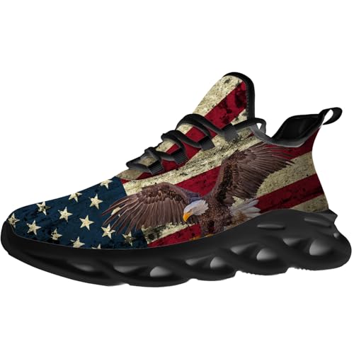 Men's Women's American Flag Shoes USA Flag Sneakers Tennis Shoes Gifts for Men Women