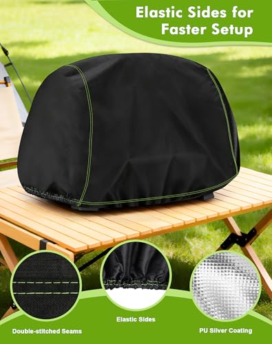 Vdissr Copertura Barbecue Elettrico Da Esterno 62 * 53 * 33Cm,Tessuto Oxford 600D Copri Barbecue Da Esterno Impermeabile, Anti-Polvere,Anti-Uv, Copertura Barbecue, Per Ninja Woodfire OG850 / OG901 - 8