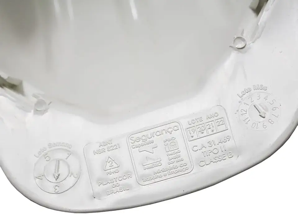 Capacete de Segurança com Carneira Branco Plastcor Inmetro