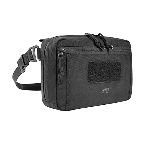 Tasmanian Tiger TT Tac Pouch 8.1 Hip Taktische Ausrüstungs-Tasche mit Molle-System und abnehmbarem Hüftgurt, Umhänge-Tasche, Hüft-Tasche, Rucksack Zusatz-Tasche - Schwarz