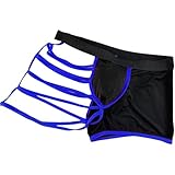 JEERLEEP Men's Sexy Lingerie Underpants Blue One Size
