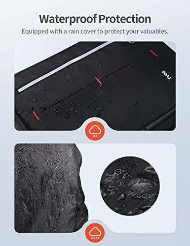 Amazon Brand - Eono Travel Laptop Backpack, waterproof Camera backpack with Removable Protective Compartment, Business Rucksack Gifts for Daily use, Work, Travel, Photography- Black