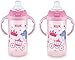 NUK 10 Ounce Jungle Large Learner Cup With Handles, 2 Pack, Girl